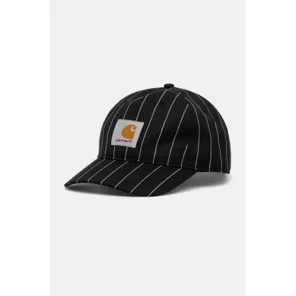 Zdjęcie Carhartt WIP czapka z daszkiem z domieszką wełny Seaton Cap kolor czarny wzorzysta I034348.2MBXX