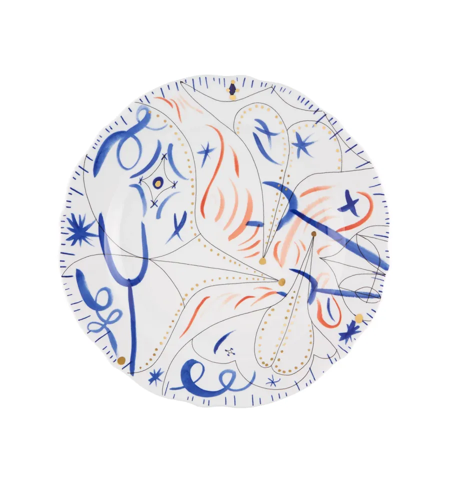 obrazek 1 Porcelanowy talerz-półmisek Folkifunki z wyjątkowym ekspresyjnym motywem - Vista Alegre