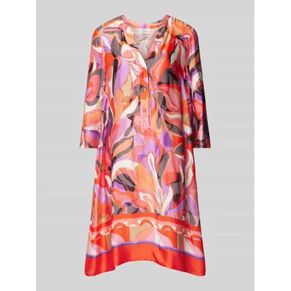 Zdjęcie Sukienka tunikowa o długości do kolan z nadrukiem na całej powierzchni