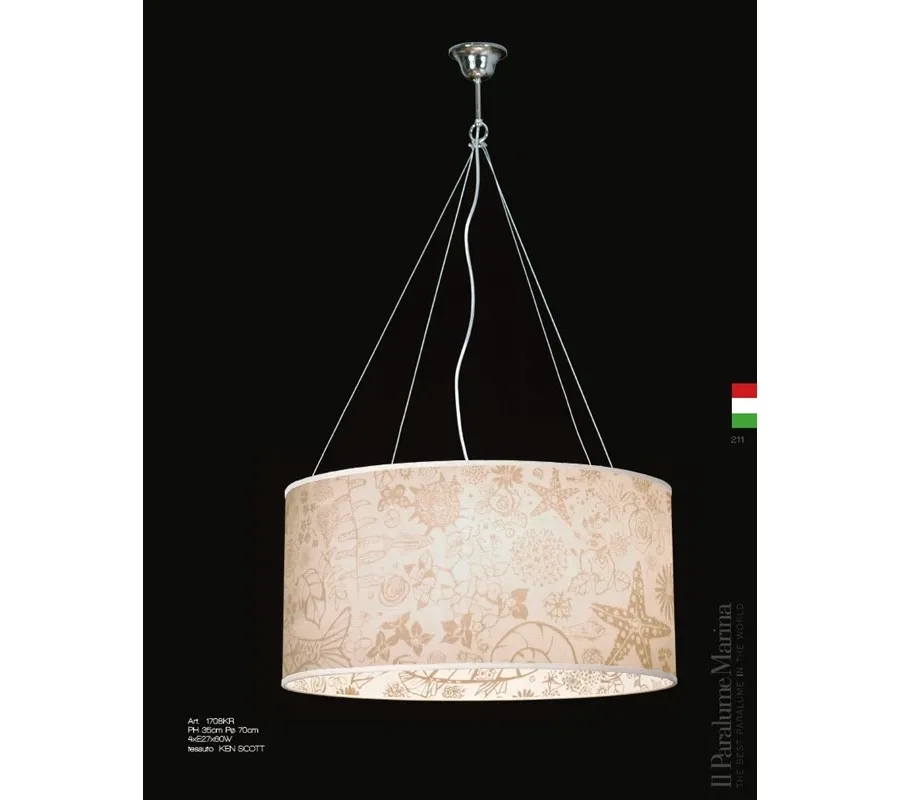 obrazek 1 Stylowa lampa sufitowa z abażurem z tkaniny Ken Scott - Il Paralume Marina