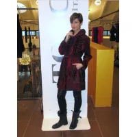 Picture Luxurious fur coat made of leather and fox fur, reversible - Toshi