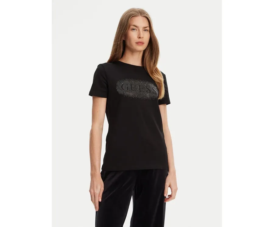 obrazek 1 Guess T-Shirt V5YI08 J1314 Czarny Regular Fit