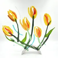 Picture Unique decoration made of colored glass