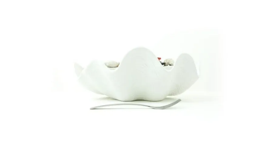 obrazek 3 Średnia muszla – miska zdobiona owocami morza - Le Ceramiche