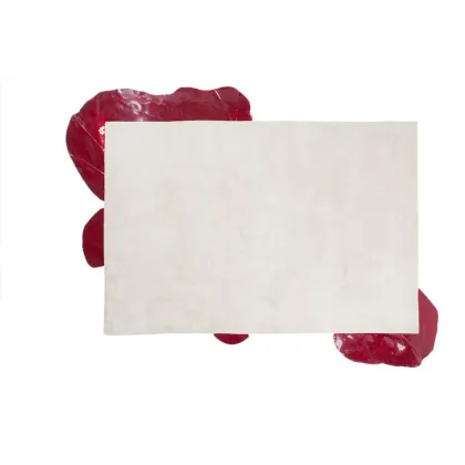 Picture Wool carpet combined with epoxy resin - RED MEMORY