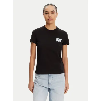 Zdjęcie Tommy Jeans T-Shirt Bubble DW0DW21338 Czarny Regular Fit