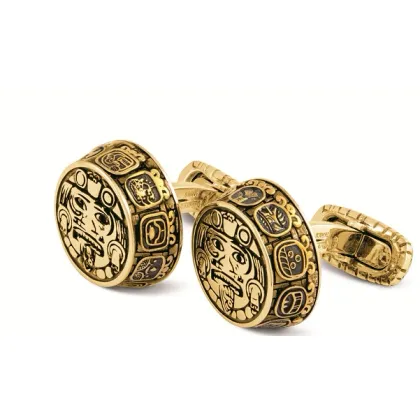 Zdjęcie Gold Mayan Calendar Spinki do Mankietów Montegrappa