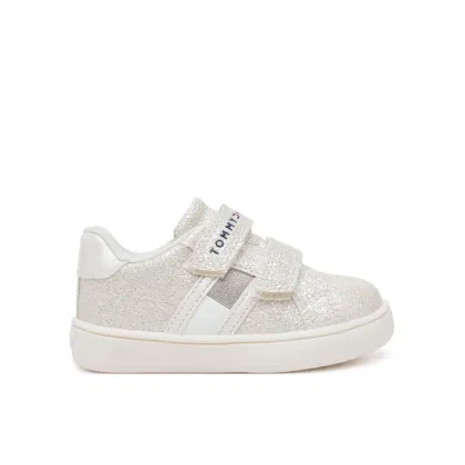 Zdjęcie Tommy Hilfiger Sneakersy Flag Low Cut Velcro Sneaker T1A9-33726-0375 M Écru