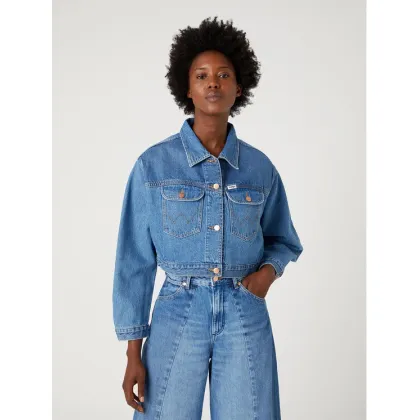 Zdjęcie Wrangler Kurtka jeansowa Cowboy W4Z3DE35N 112332077 Niebieski Relaxed Fit