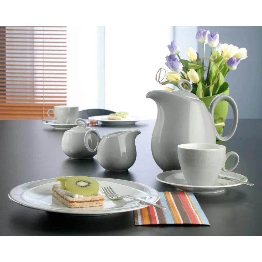 obrazek 3 Luksusowa porcelanowa filiżanka do kawy w kolorze kamiennym szarym - Seltmann Weiden