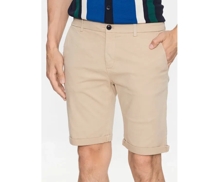 obrazek 1 Lindbergh Szorty materiałowe 30-505044 Beżowy Slim Fit