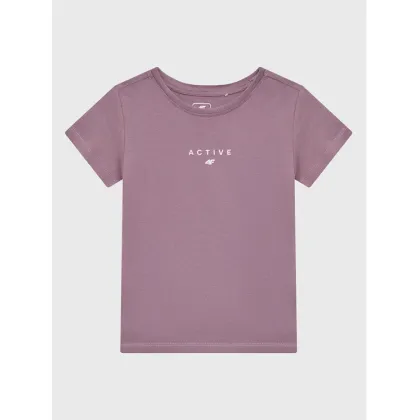 Zdjęcie 4F T-Shirt HJZ22-JTSD002 Fioletowy Regular Fit