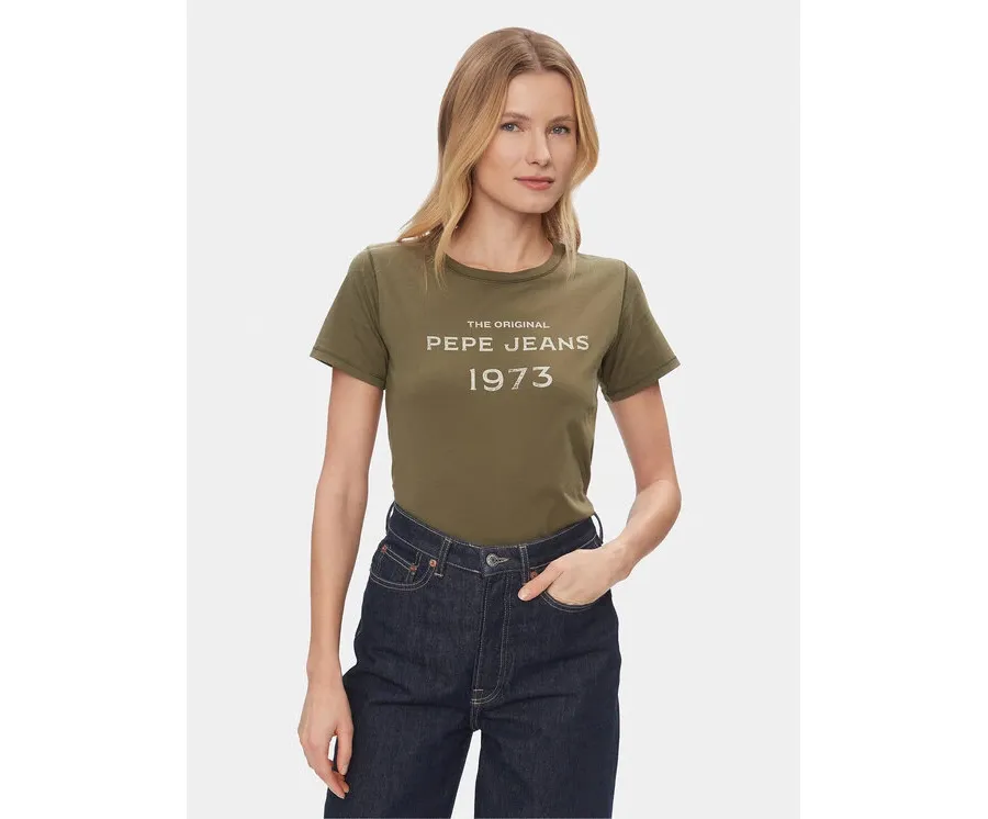 obrazek 1 Pepe Jeans T-Shirt Harbor PL505743 Zielony Regular Fit