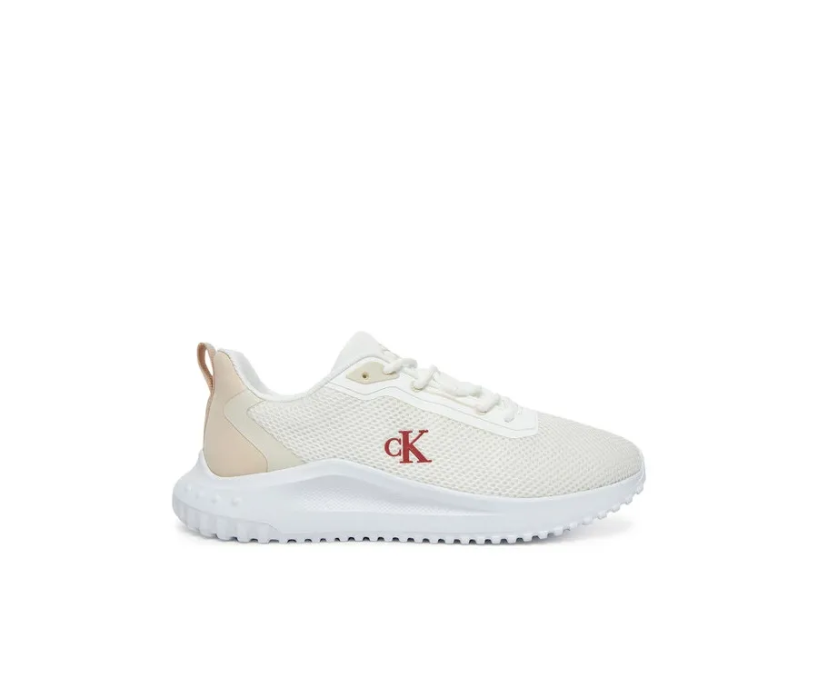obrazek 1 Calvin Klein Jeans Sneakersy Eva Runner L-Up Mix Mesh Logo Ck YW0YW01851 Biały
