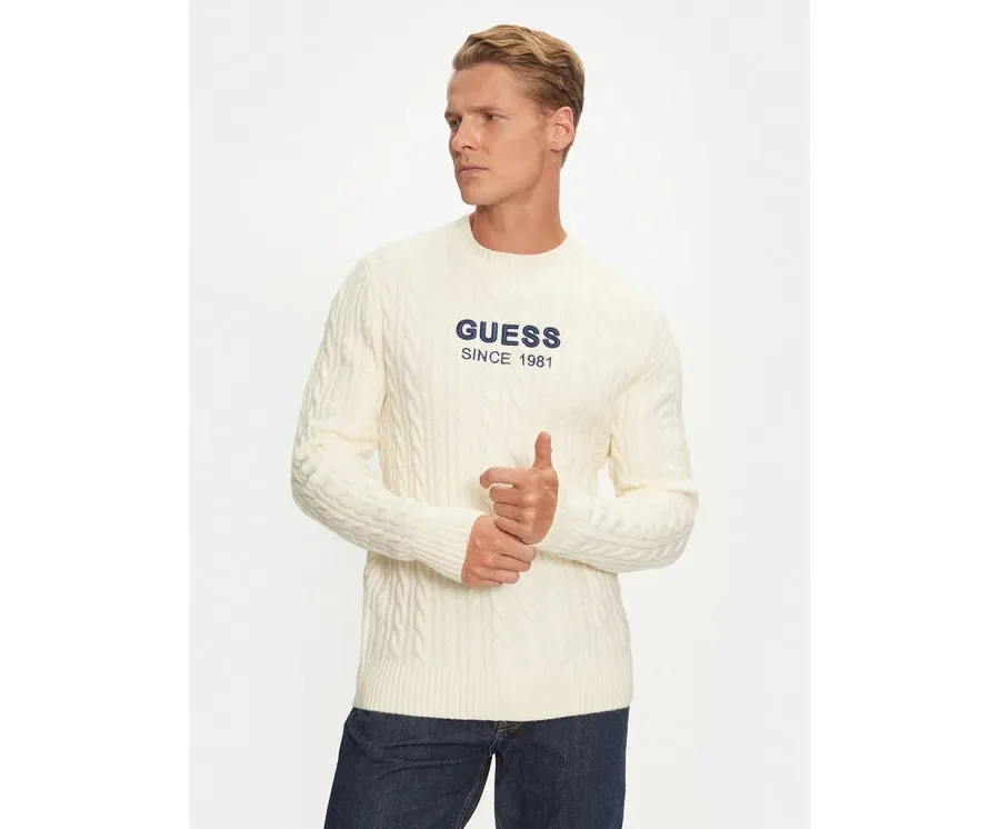 obrazek 1 Guess Sweter M4BR11 Z3HA2 Beżowy Regular Fit