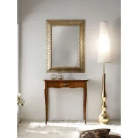 Picture Italian, rectangular mirror lacquered in gold with cut glass - Zanini