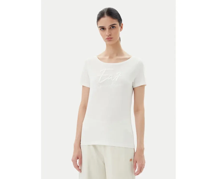 obrazek 1 EA7 Emporio Armani T-Shirt 7W000184 AF10373 U0005 Écru Regular Fit
