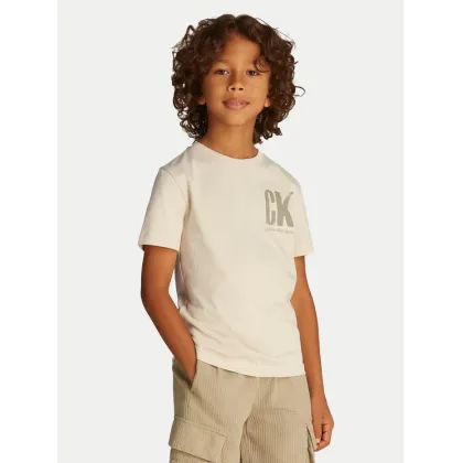 Zdjęcie Calvin Klein Jeans T-Shirt Surf Graphic IB0IB02447 Beżowy Regular Fit