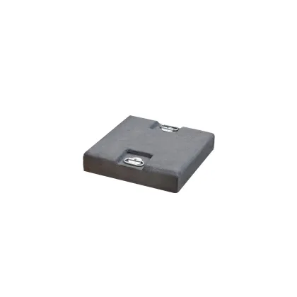 Zdjęcie Obciążnik podstawy parasola – płyta betonowa z czarnego cementu z uchwytami do ogrodu