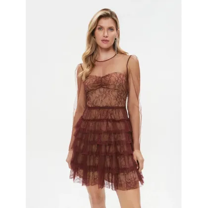 Zdjęcie TWINSET Sukienka koktajlowa 232TT2071 Bordowy Regular Fit