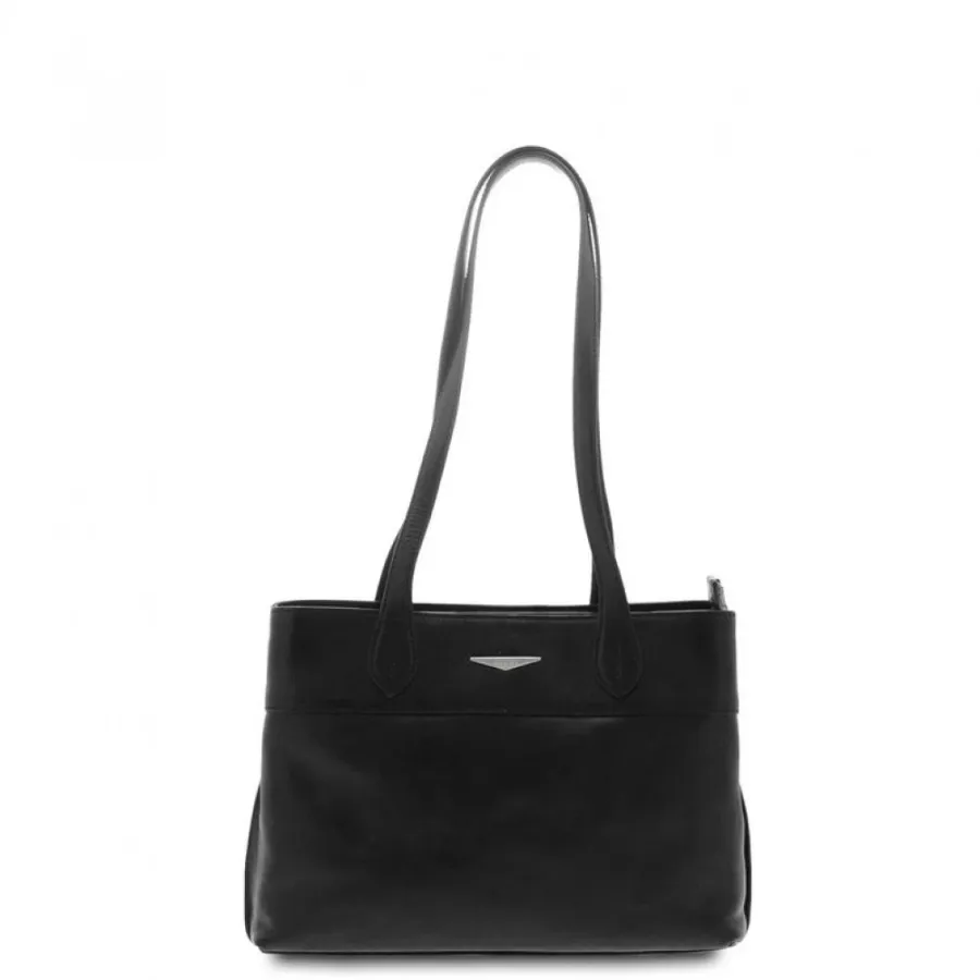 obrazek 2 Włoska czarna torebka ze skóry - Giudi