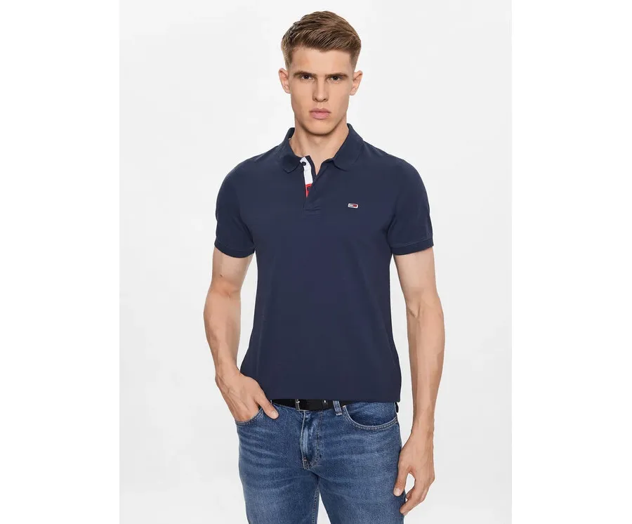 obrazek 1 Tommy Jeans Polo DM0DM15370 Granatowy Slim Fit