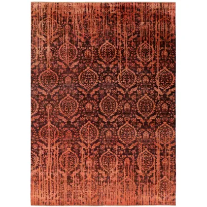 Picture Unusual red exclusive 3D carpet - DAMASK 7080