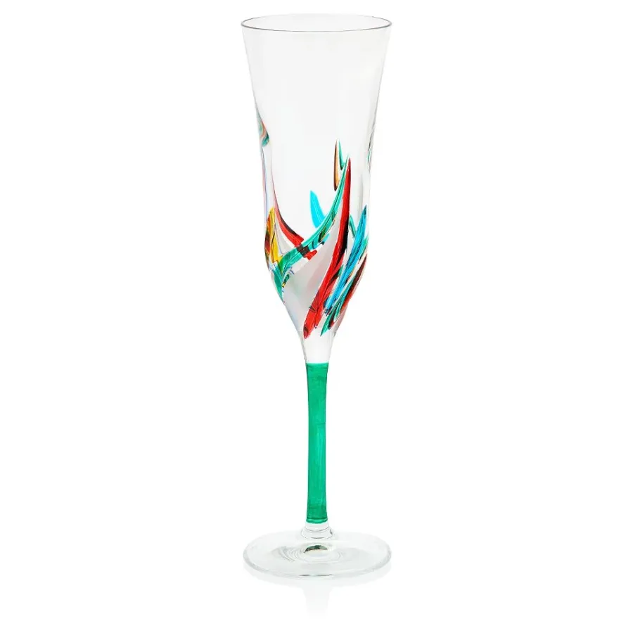 obrazek 1 Wystawny komplet 6 kieliszków do szampana wykonanych we Włoszech (170 ml)
