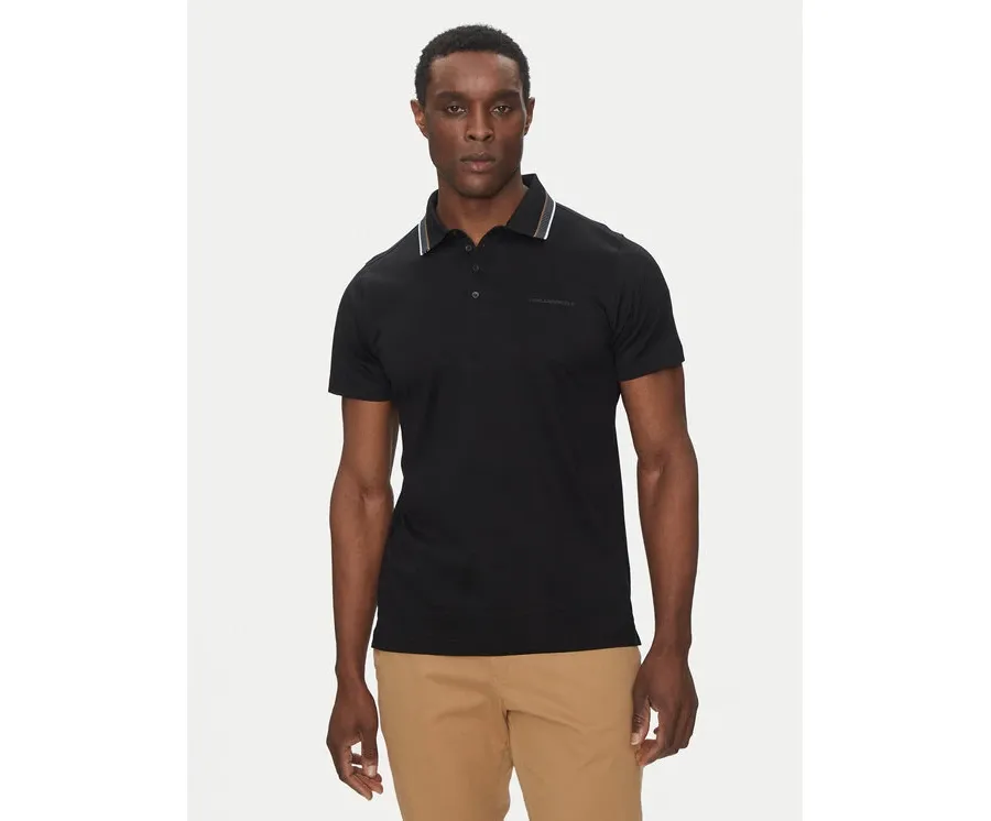 obrazek 1 KARL LAGERFELD Polo 745002 552200 Czarny Slim Fit