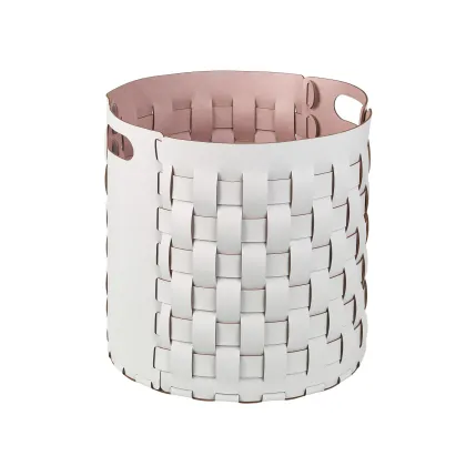 Zdjęcie Pleciony kosz Bottega Ø40xH40 cm w kolorze perłowym