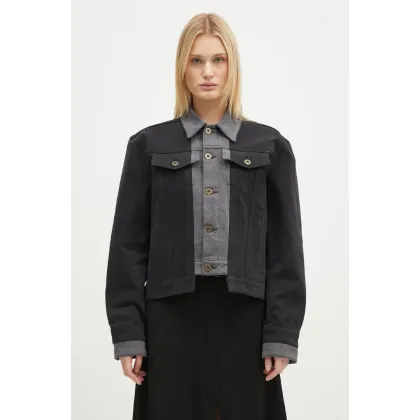 Zdjęcie JW Anderson kurtka jeansowa Layered Denim Jacket damska kolor szary przejściowa oversize DJ0034.PG1657.938