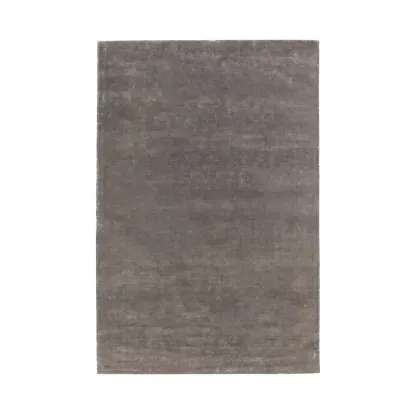Picture Luxurious solid color Eucalyptus Fango rug