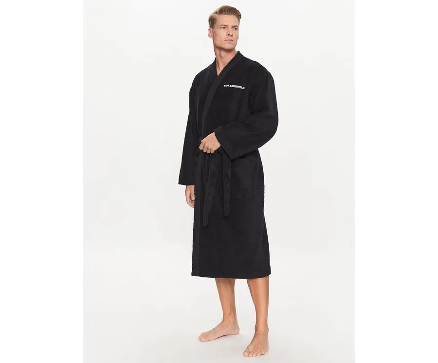 obrazek 1 KARL LAGERFELD Szlafrok Ikonik 230M2185 Czarny
