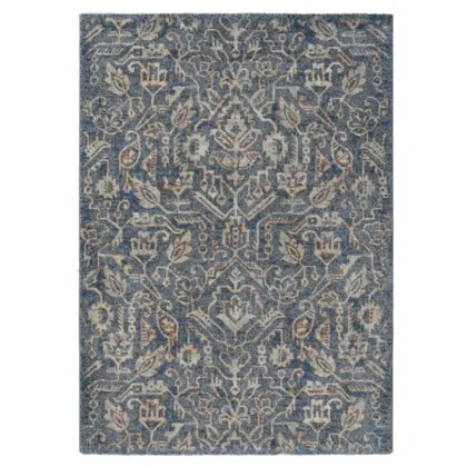Zdjęcie Elegancki niebiesko neżowy dywan w ornamenty - PRADO MAYA 21708