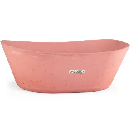 Zdjęcie Oryginalna umywalka 50 cm LIBRA BASIC – jasny ceglasty, bez dekoru, lakier matowy