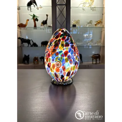 Zdjęcie Interesująca lampka na biurko ze szkła Murano w kształcie jajka rozmiar L