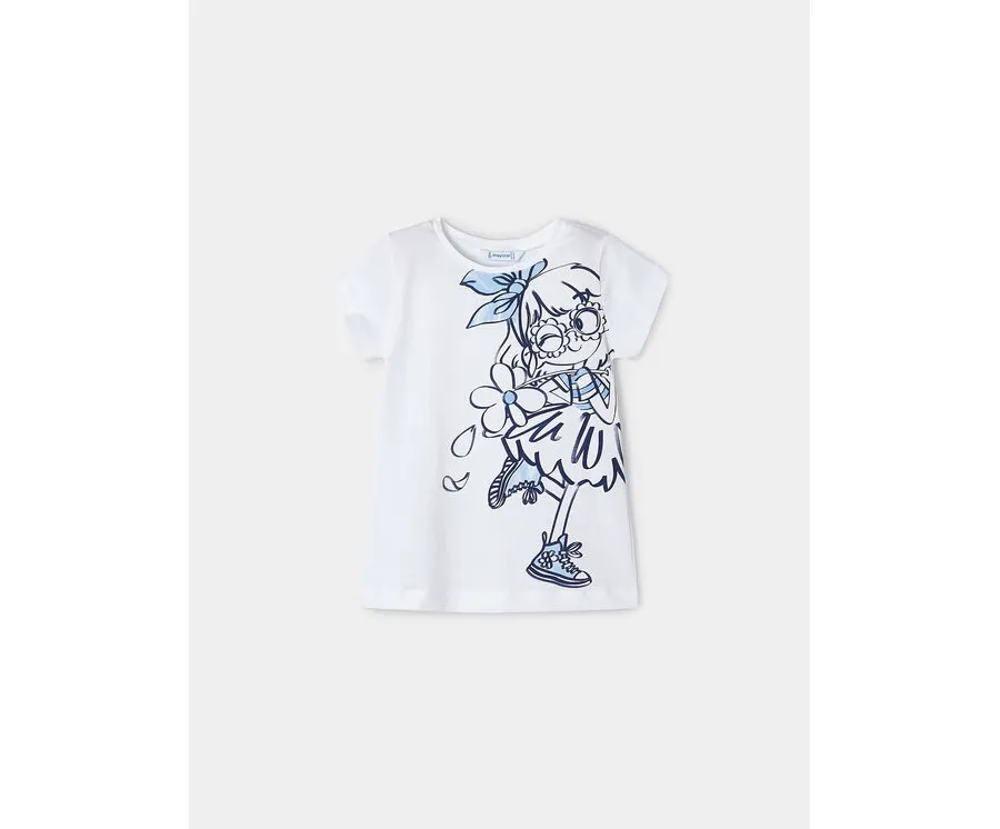 obrazek 1 Mayoral T-Shirt 3090 Biały Regular Fit