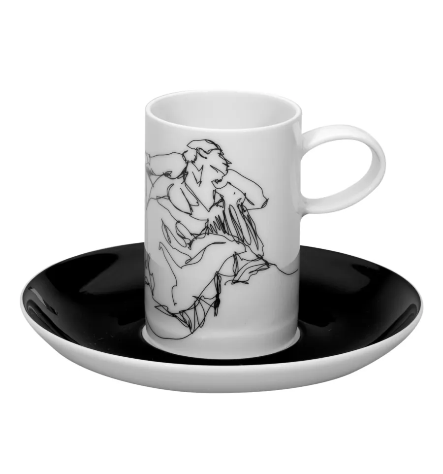 obrazek 3 Zestaw 4 porcelanowych filiżanek do kawy z talerzykami - Vista Alegre