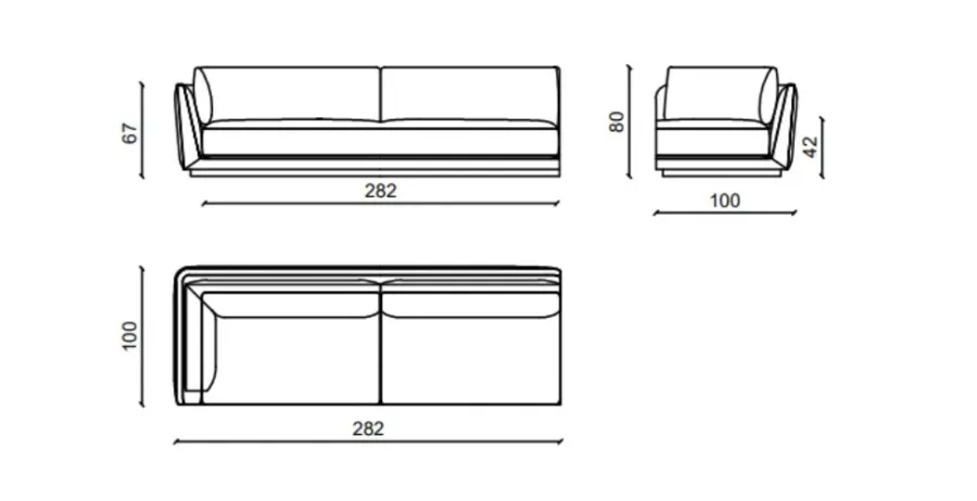 obrazek 5 Lite drewno jodłowe - włoska, segmentowa sofa - Ulivi Salotti