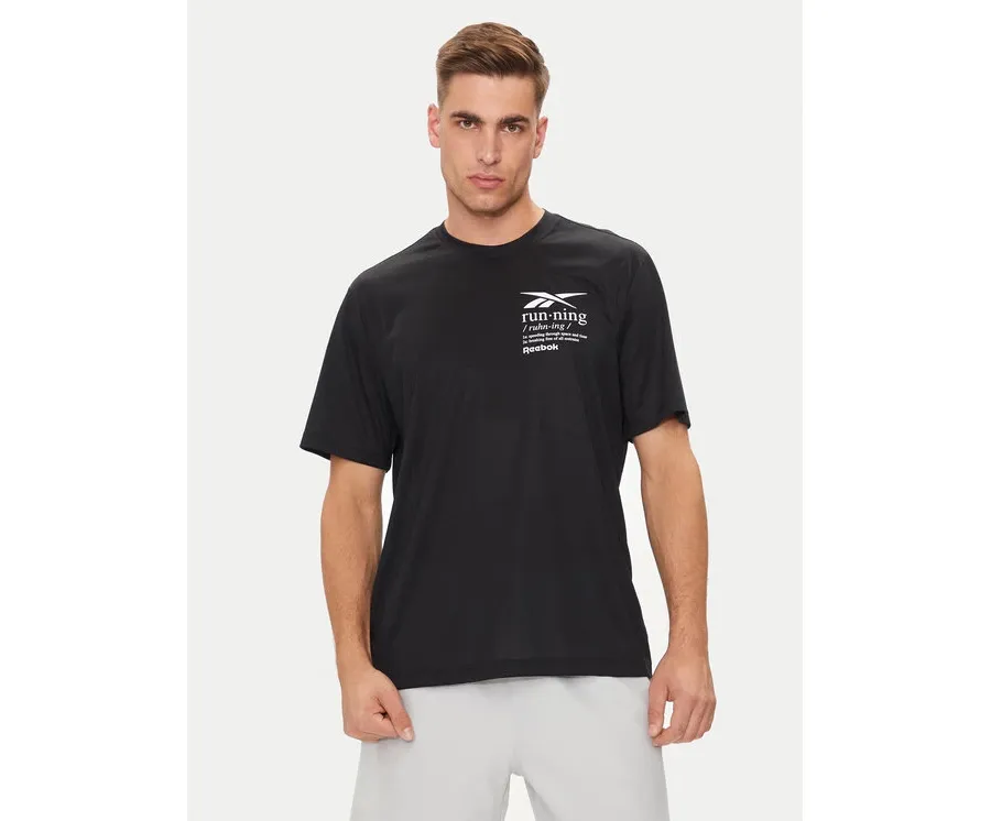 obrazek 1 Reebok T-Shirt Run Graphic 100075314 Czarny Relaxed Fit