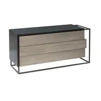 Zdjęcie Urokliwa komoda w kolorze ciemnego brązu do sypialni w stylu minimalistycznym