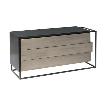 Zdjęcie Urokliwa komoda w kolorze ciemnego brązu do sypialni w stylu minimalistycznym