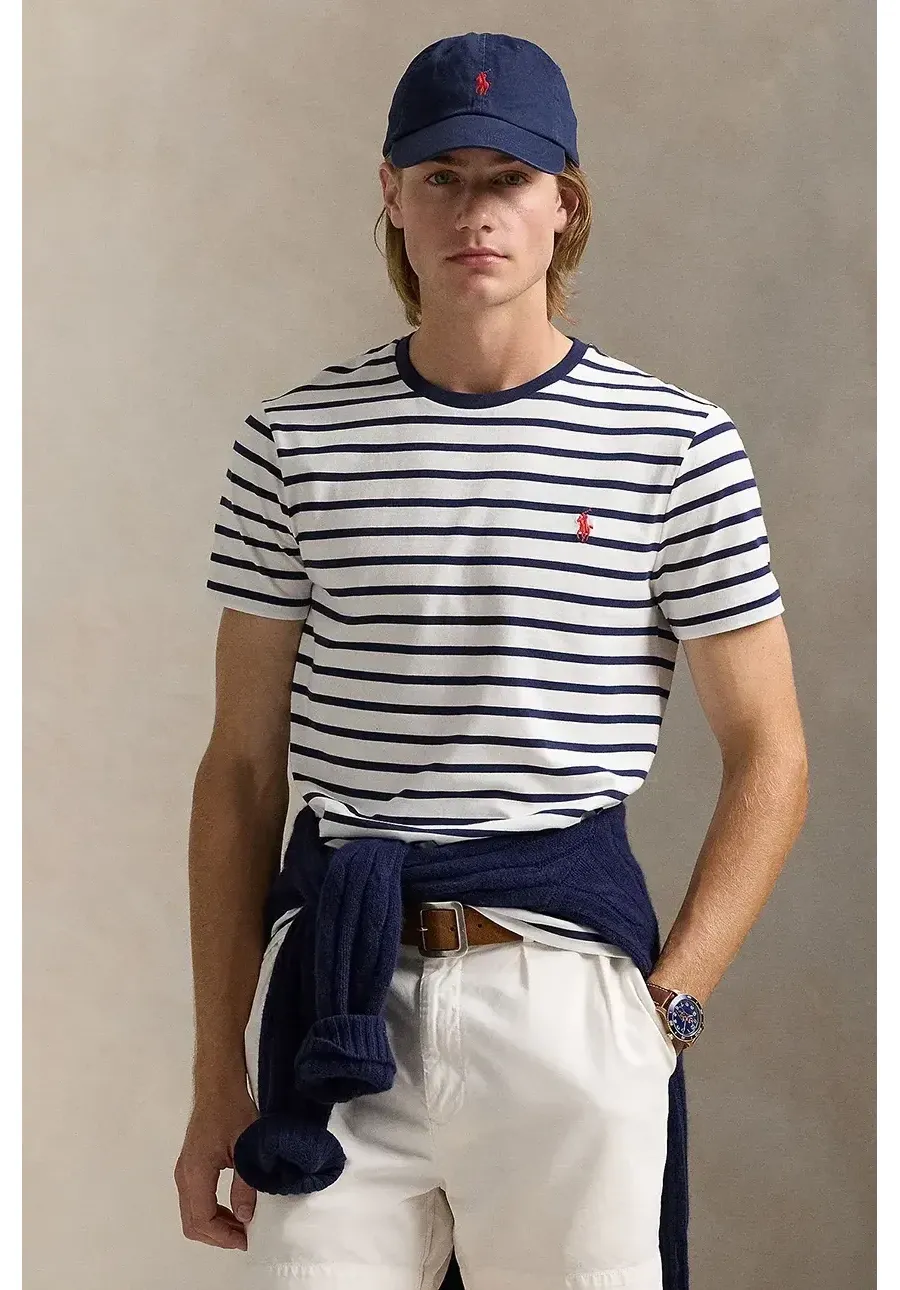 obrazek 1 Polo Ralph Lauren t-shirt bawełniany męski kolor biały wzorzysty 710938134