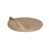 Zdjęcie Stylowa skórzana pokrywka Ø38 cm w kolorze cappuccino do kosza