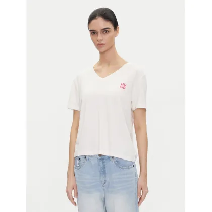 Zdjęcie HUGO T-Shirt Nika_T-Shirt 50540046 Écru Regular Fit