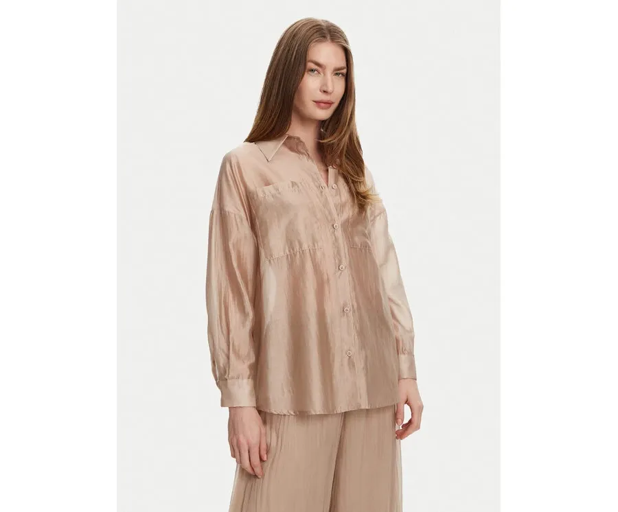 obrazek 1 Bomboogie Koszula SW9007TLYA5 Beżowy Relaxed Fit