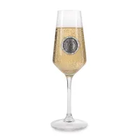 Picture Personalized luxury champagne glass with the tin letter