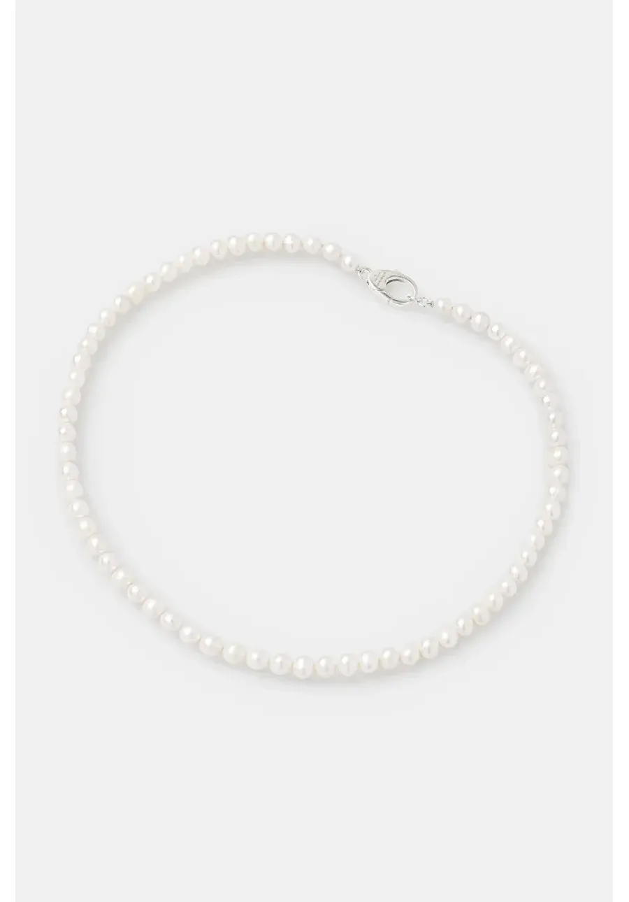 obrazek 1 HATTON LABS naszyjnik srebrny Pearl Chain M HL.W4.504.01