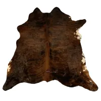 Picture Exotic rug made of dark cowhide