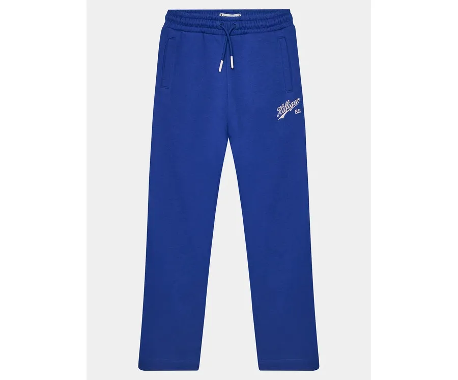 obrazek 1 Tommy Hilfiger Spodnie dresowe Hilfiger Script Wide Sweatpant KG0KG07751 Niebieski Regular Fit